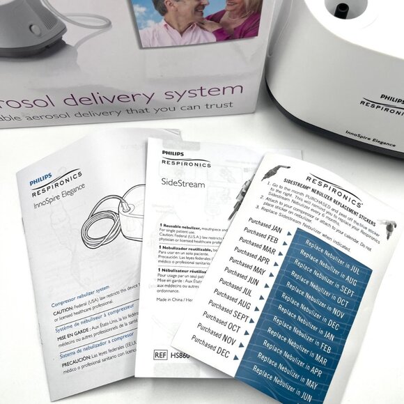 Philips Respironics InnoSpire Elegance Nebulizer Aerosol Unit w/ accessories - Picture 9 of 12